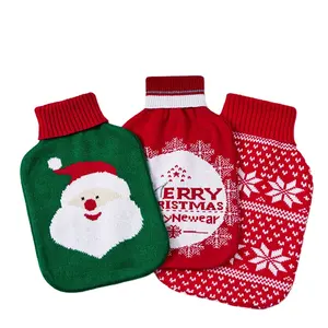 ODM Noël bouillotte hiver chauffe-mains personnalisé rechargeable vente en gros housse de sac d'eau chaude pour l'hiver