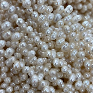 Perles de riz d'eau douce naturelles Zhuji 4-5mm, perles blanches percées sur le côté, pour la décoration des ongles, la fabrication de bijoux DIY, vente en gros d'usine - Product Image 6
