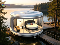 Capsule spatiale modulaire ronde certifiée CE pour projets de glamping commercial, personnalisation en gros