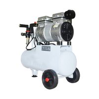 Mini compresseur d'air portable 0,55 kW 10 L, silencieux, sans huile, à piston, refroidi par air et à roulement, avec réservoir d'air électrique