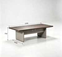 Table de conférence moderne en bois massif durable pour bureau, école, hôpital