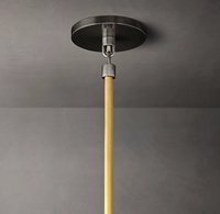 Suspension industrielle moderne en laiton, design créatif allongé, pour restaurant, salle de mariage, luminaire à tête unique