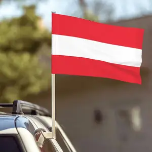 12x18 Inches Polyester Printing Custom Austria Car Window Flag With Holder