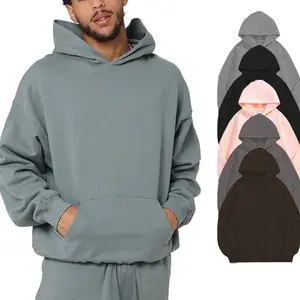 <span class=keywords><strong>Sweat</strong></span>-shirts à capuche zippés surdimensionnés pour hommes, personnalisables avec logo, en coton épais et molleton doux, sweats à capuche zippés de haute qualité - Product Image 1