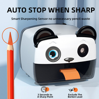 Pengasah Pensil Elektrik Semi-Otomatis Heavy Duty Auto Stop 3 Mode Tempat Serpihan Besar Model Colokan untuk Sekolah Ruang Kelas Grosir