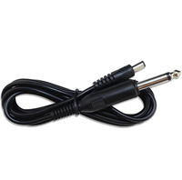 Câble audio personnalisé 6,35 mm vers RCA avec connecteur plaqué or pour alimentation de machine à tatouer, cordon de 2 m avec gaine en PVC