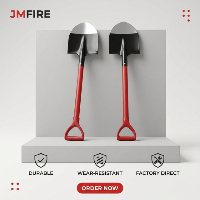 Heavy Duty Industrial Grade Forest Firefighting Shovel ZY-013 Quenched Hard Rail Steel Blade Anti-Rust Coating 115cm Handle
