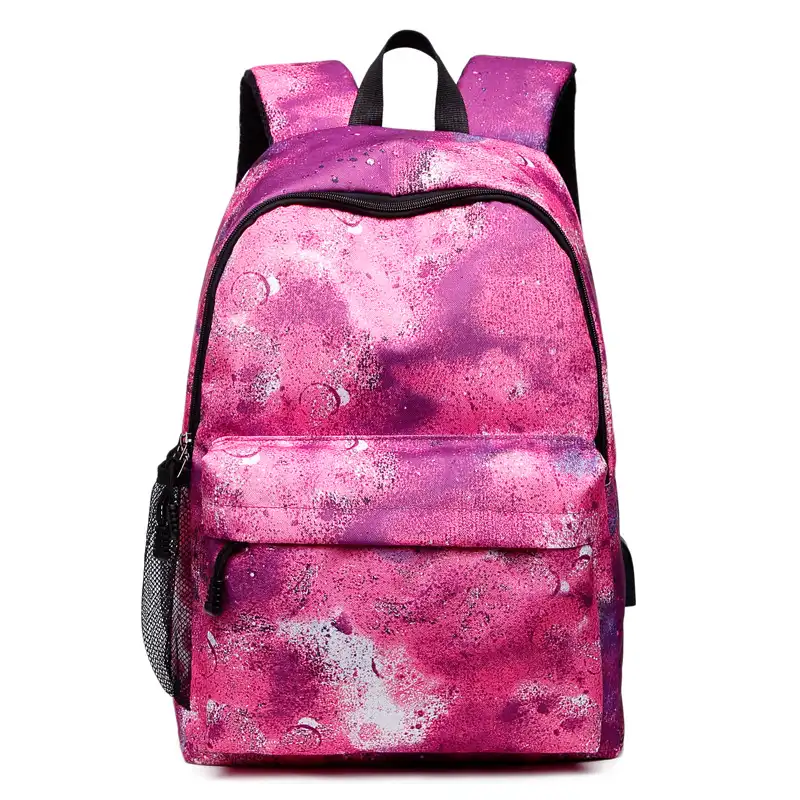 Lightweight Water Resistant Galaxy Backpacks For Teen Girls Boys School Bookbags, School Backpack with USB Charging Port