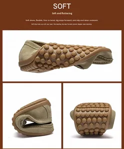 Chaussures bateau décontractées pour hommes, grandes tailles, en cuir véritable, saison été/printemps, dessus en daim, semelle intérieure - Product Image 6