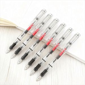 Simple Popular Transparent Plastic Fountain <b>Pen</b> Multiple Writing Diameters Available Promotional Advertising <b>Pen</b> Customizable - Product Image 1