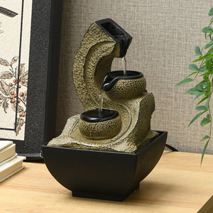 Fuente de Agua de Escritorio de Resina, Adorno de Agua Corriente, Decoración Ecológica para Oficina, Regalo - Product Image 3