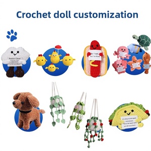 <span class=keywords><strong>Peluche</strong></span> décorative en forme de canard, faite main au crochet, exclusive transfrontalière, super douce, garnie de coton PP, anti-stress - Product Image 1