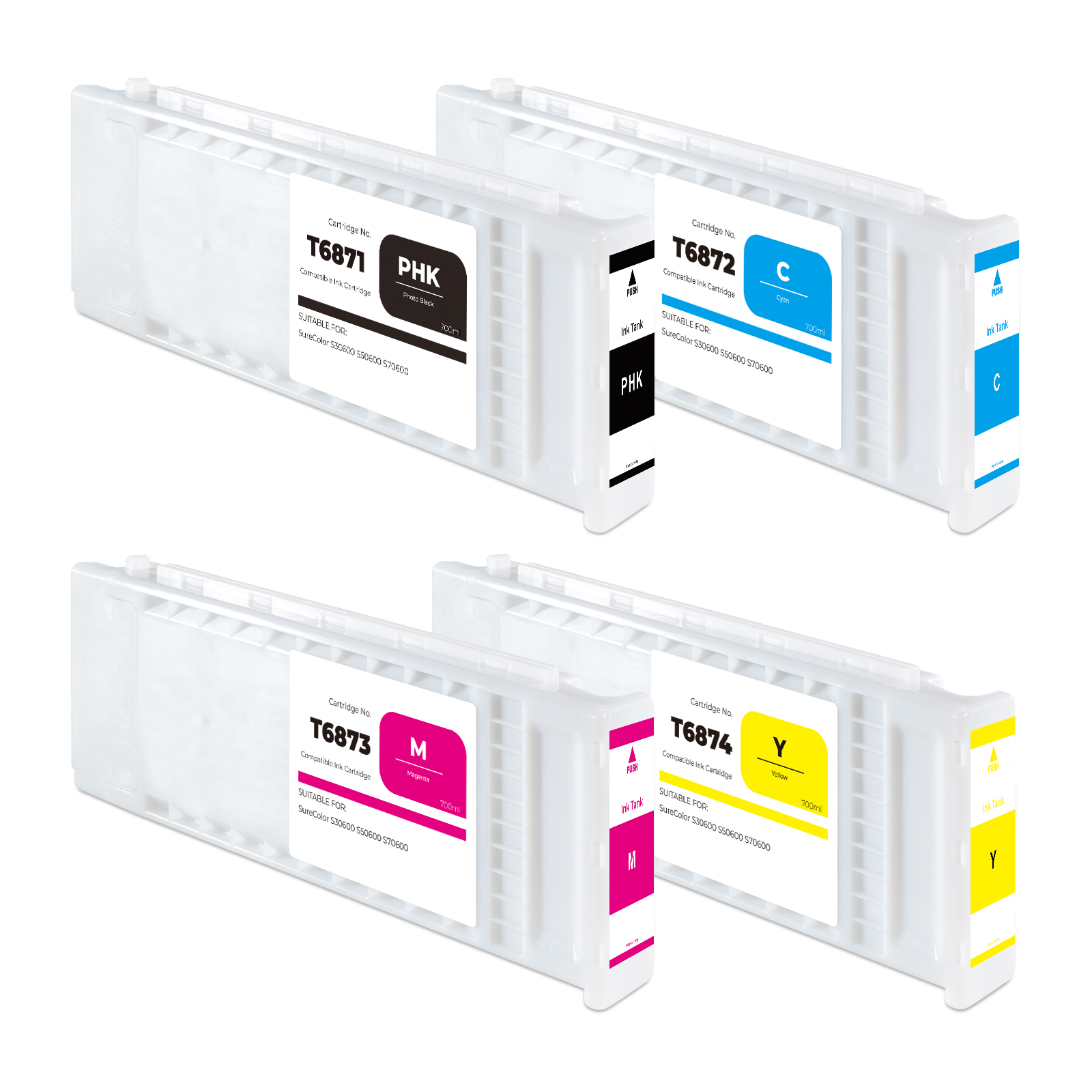 T6871-T6874 совместимый чернильный картридж для принтера Epson SureColor S30600 S50600 SC-S30600 SC-50600 принтера чернильный картридж с чипом