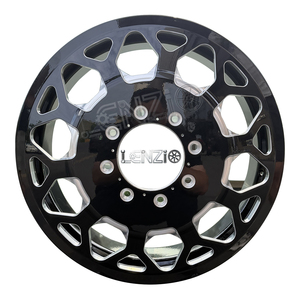 Juego de 6 Ruedas LenzioVehicle Personalizadas de Aluminio Forjado 6061-T6 de 26x8.25 Pulgadas con Acabado Negro Pulido para Vehículos Americanos - Product Image 4