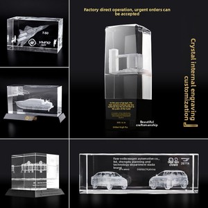 Ornamenti Personalizzati in Cristallo di Quarzo Trasparente con Incisione Interna, Prisma Rettangolare per Modelli Architettonici, Ponti, Veicoli e Navi - Product Image 2