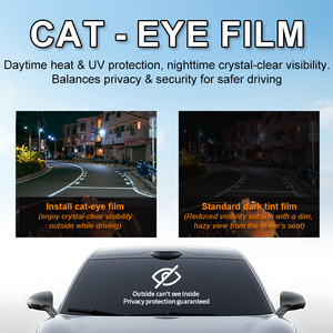 Pellicola per Finestrini Auto Effetto Occhio di <span class=keywords><strong>Gatto</strong></span> in Nano Ceramica, Protezione UV 99%, Ultra Trasparente a Bassa Riflessione - Product Image 4