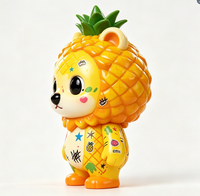 Figurine personnalisée Ananas Lion Graffiti en PVC et ABS, Statue ouverte moulée, Fabriquée en Chine, OEM pour la vente en gros aux marques