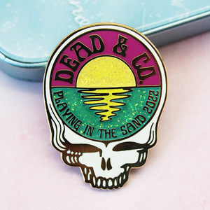 Thời Trang Phụ Nữ Quần Áo Phụ Kiện Tùy Chỉnh Vàng Kim Loại Pins Ma Head Hình Cứng Men Ve Áo Pins - Product Image 3