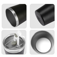 Gobelets isothermes en acier inoxydable 8oz 12oz avec logo personnalisé, revêtement poudré, pour enfants, tasses à café, tasses à lait sous vide avec couvercles