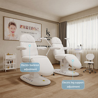 Table de massage électrique rose SONKLY pour salon de coiffure, spa capillaire, clinique et soins du visage