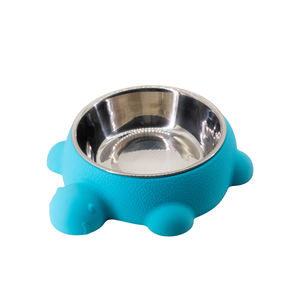 Turtle Shape Pet <span class=keywords><strong>Bowl</strong></span> Set-Base de silicone antiderrapante com inserção de aço inoxidável, bonito Animal Design - Product Image 6