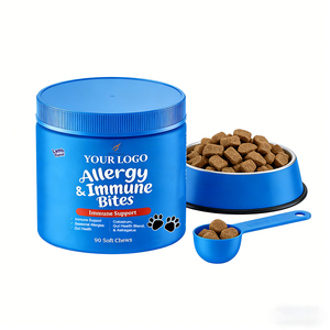ขนมขบเคี้ยวสำหรับสุนัขแพ้ OEM/ODM 90 ชิ้น, บรรเทาอาการแพ้และอาการคันผิวหนังในสุนัข ช่วยเสริมสร้างภูมิคุ้มกัน พร้อมโปรไบโอติกสำหรับสุนัข - Product Image 1
