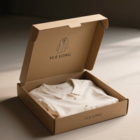 Carton d'impression de logo de style de base personnalisé enveloppe d'expédition de cadeau de vêtement emballage de boîte de t-shirt personnalisé