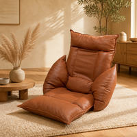 Canapé de sol pliable moderne en cuir Tatami, chaise longue réglable multi-angles, coussin de sol peu encombrant pour la maison