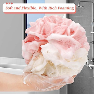 Esponja de baño de malla de nailon para espalda, bola de ducha, flor de baño, 20g, colores surtidos, venta al por mayor - Product Image 5