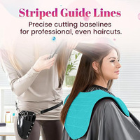 Cape de coiffure imperméable en silicone de qualité supérieure, écologique, pour la coloration et la coupe des cheveux, avec logo