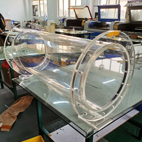 Tube acrylique transparent personnalisable rigide avec service de découpe, matériau PMMA, certifié ISO9001, longueur de 2 mètres