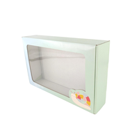 Boîte d'avion ondulée kraft personnalisée en Offre Spéciale éponge d'emballage cadeau en carton pliable pour drapeaux chaussettes avec fenêtre en PVC