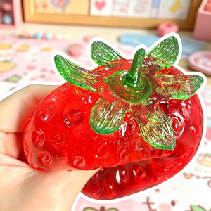 Jouets anti-stress géants en forme de fraise en vaseline de 7 cm, sans rebond, à presser, pour le soulagement du stress - Product Image 2