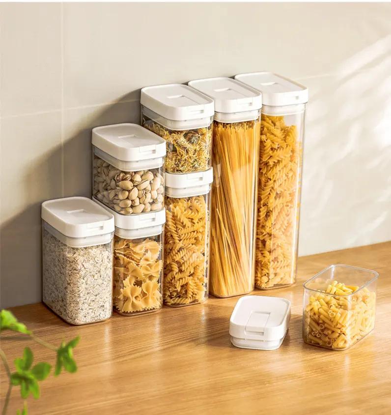 Best selling airtight plastic containers with lids for Kitchen Pantry food Transparent storage & container