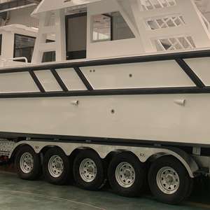 Remorque de péniche de débarquement civile spéciale personnalisée de 40 pieds Remorques pour grands bateaux et motomarines - Product Image 4