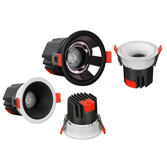 Modern Aluminum LED Spotlight Indoor Adjustable Angle Anti-Glare with High CRI and 3-Year Warranty