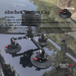 Support de fixation robuste <span class=keywords><strong>en</strong></span> aluminium de 6 pouces pour voiture avec plaque à dégagement rapide et trous de vis 1/4\" et 3/8\" pour GoPro Max, Insta360 - Product Image 5