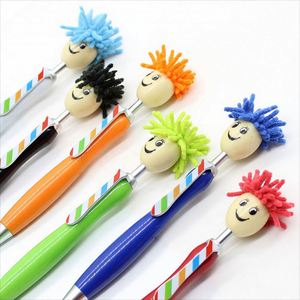 <b>Creative</b> Cartoon Doll Mop Head Metal Ballpoint With Logo <b>Gift</b> Rollerball Pen Customizable for Children and Schools - Product Image 2