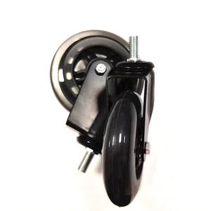 Roulettes pivotantes pour chaise de bureau en polyuréthane noir de 75 mm (<span class=keywords><strong>3</strong></span> pouces) avec roulement - Product Image 2