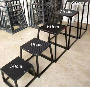 Steel Jump Boxes Five Levels Home Gym Agility Exercise Step Box Set with 230kg Capacity Floor Mount for <b>Strength</b> <b>Training</b> - Product Image 4
