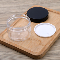 Conteneur alimentaire en gros, 50 ml, 100 ml, 120 ml, 150 ml, 200 ml, 250 ml, 4 oz, 8 oz, pot en plastique transparent PET avec couvercle en plastique ou en métal