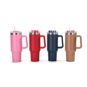 40oz H1.0 <b>Handle</b> Car <b>Travel</b> Tumbler Insulated <b>Mug</b> Lid Straw Non-Slip Base OEM ODM Custom Design - Product Image 4