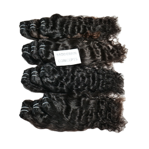 Vendeur d'extensions de cheveux humains indiens bruts non traités vierges 100% paquets de styles ondulés profonds Remy Hair vente en gros de cheveux humains - Product Image 1