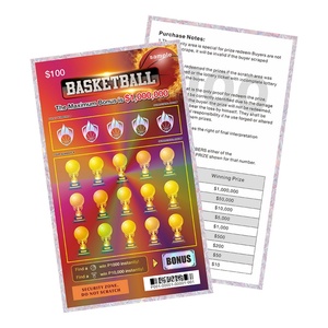 Boletos de Lotería de Baloncesto con Efecto Láser de Diseño Profesional Gratuito, Tarjetas de Rascar para Lotería, Boletos de Juego - Product Image 2