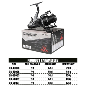 Mulinello da Pesca Spinning 7+1 Cuscinetti a Sfera Scarico Anteriore e Posteriore Forza 5.1:1 4000-6000 Bobina Interamente in Metallo - Product Image 4