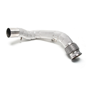 Pour <span class=keywords><strong>BMW</strong></span> M5 F90 M8 F91 F92 F93 S63 4.4TT Modèles Compétition Ich 2018+ – Échappement Downpipe Fatboy Racing Avec Bouclier Thermique - Product Image 5
