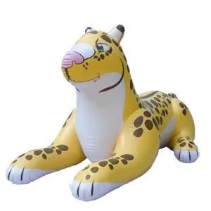 Cute comiszed indoor or outdoor advertising giant inflatable cartoon leopard for sale