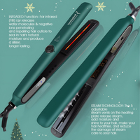 Lisseur vapeur infrarouge amélioré, professionnel, céramique 2-en-1, lisseur et boucleur, pour salon de coiffure - Vente chaude