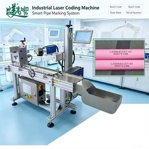 Máquina de Marcado Láser para Línea de Producción Automatizada, Codificación de Estuches para Bolígrafos de Múltiples Especificaciones e Impresión de Etiquetas Anti-Falsificación GS1 - Product Image 1