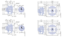 Ventilateur ZIEHL-ABEGG RH35V-ZIK.DC.VR 200~277 50HZ 980W 5A 2090 IP54 RH35I-ZID.DC.CR pour unité filtrante FFU de salle blanche centrifuge